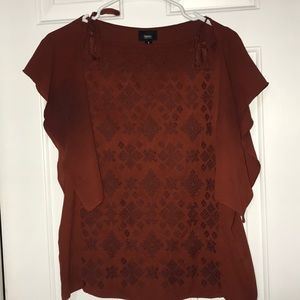Burgundy Top with Tassels